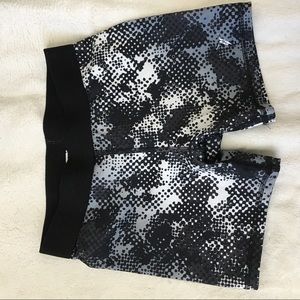 Active Black and White Shorts